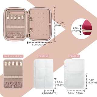 Foto 5 | Funda Organizadora De Joyas Procase, Grande, De Viaje Para Mujer, Vino - Venta Internacional.
