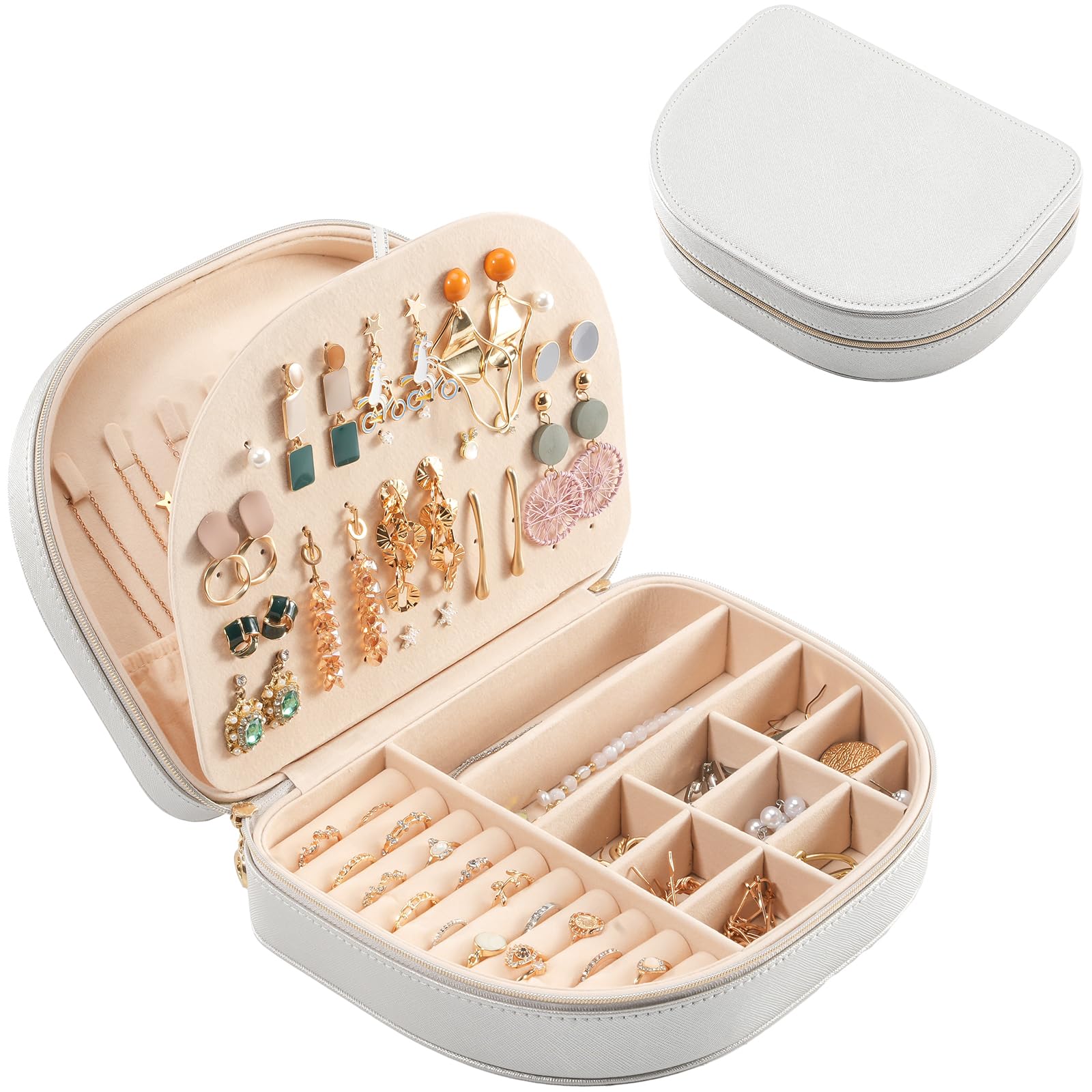 Foto 1 | Joyero Procase, Tamaño Viaje, Piel Sintética Con Forma De Concha Marina - Venta Internacional.