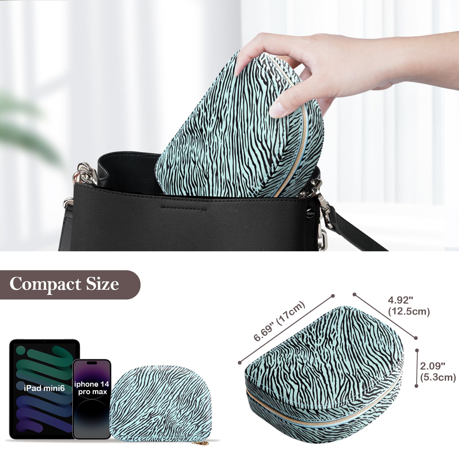 Foto 6 | Joyero Procase, Tamaño Viaje, Piel Sintética Con Forma De Concha Marina - Venta Internacional.