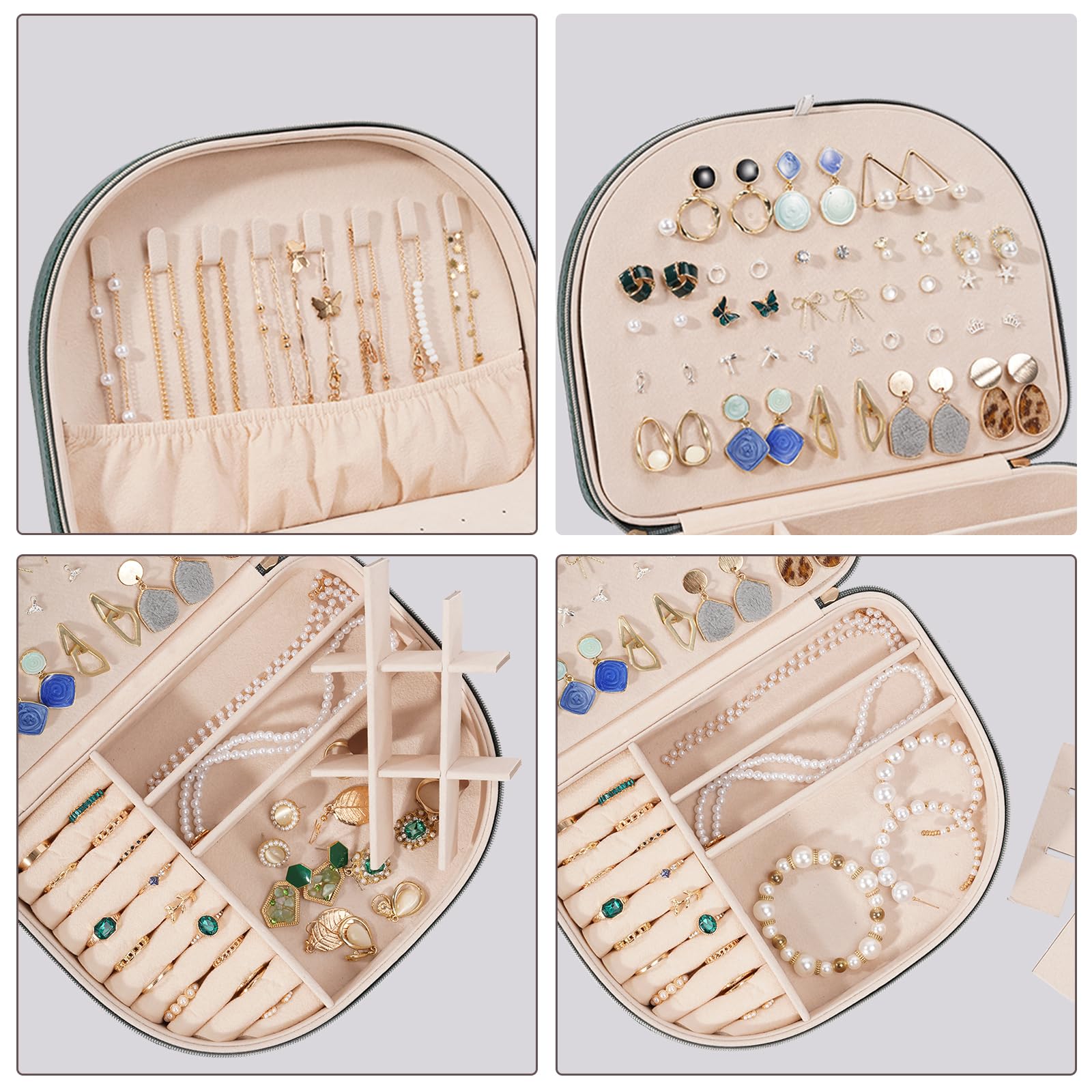 Foto 4 pulgar | Joyero Procase, Tamaño Viaje, Piel Sintética Con Forma De Concha Marina - Venta Internacional.