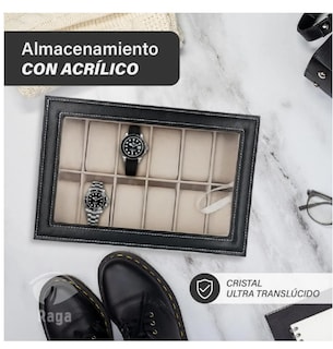 Foto 2 | Estuche Organizador de Relojes 12 Espacios