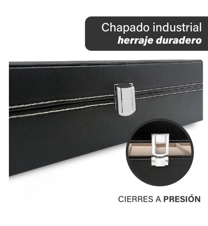 Foto 5 | Estuche Organizador de Relojes 12 Espacios
