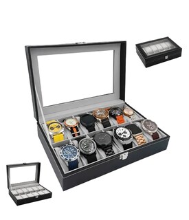 Foto 6 | Estuche Organizador de Relojes 12 Espacios