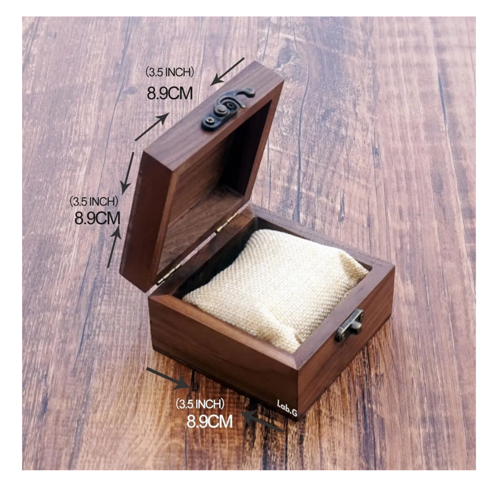 Foto 4 pulgar | Caja Organizadora Madera Nogal Para Relojes Collares Lab.g,  Cafe