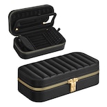 Estuche De Viaje Para Joyas Songmics Home Joyero De Viaje Black