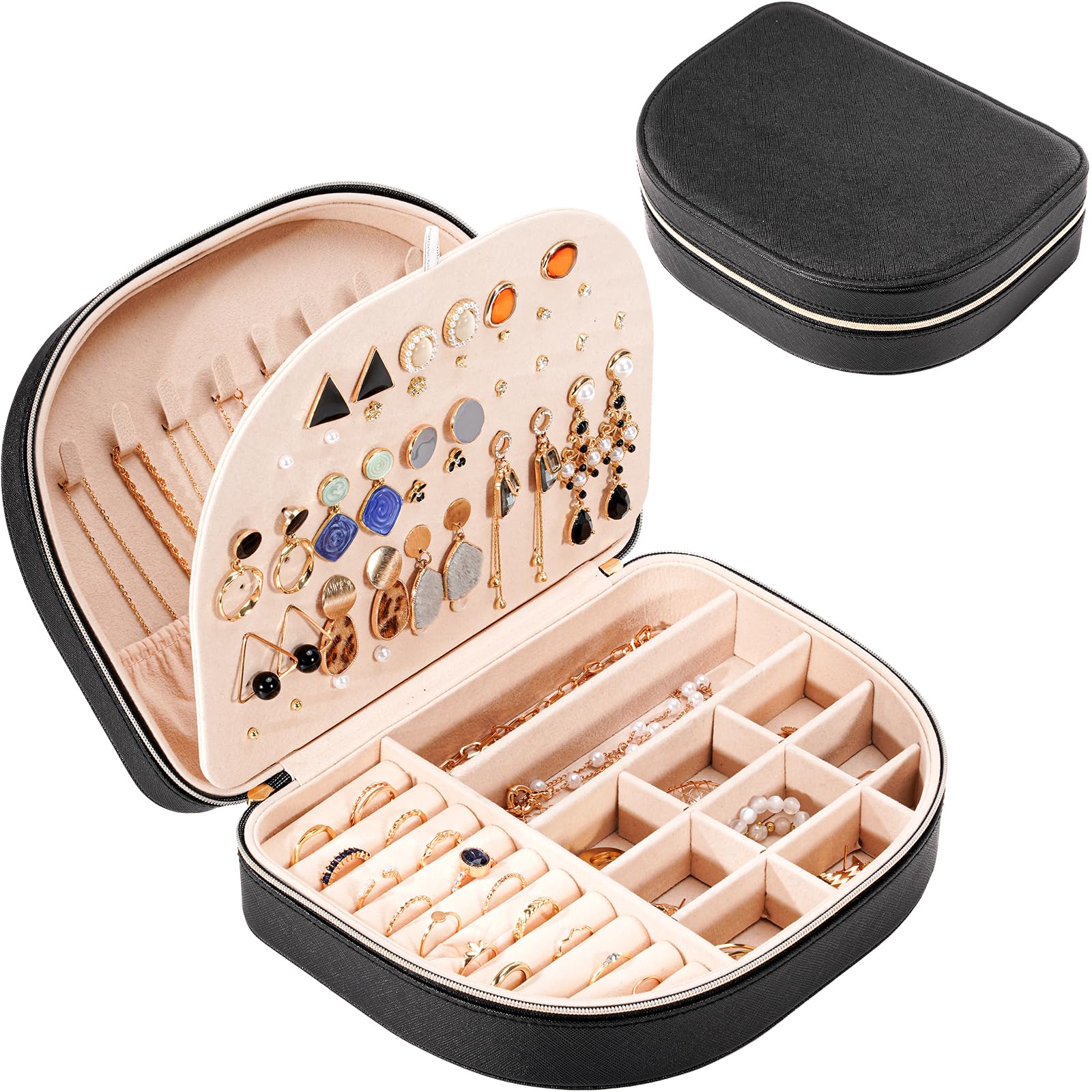Foto 2 pulgar | Joyero Procase, Tamaño Viaje, Piel Sintética Con Forma De Concha Marina - Venta Internacional.