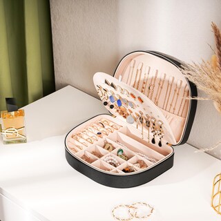 Foto 2 | Joyero Procase, Tamaño Viaje, Piel Sintética Con Forma De Concha Marina - Venta Internacional.