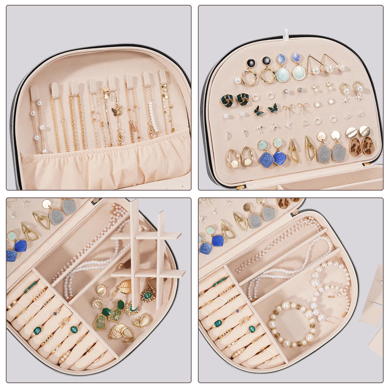 Foto 4 pulgar | Joyero Procase, Tamaño Viaje, Piel Sintética Con Forma De Concha Marina - Venta Internacional.