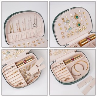 Foto 3 | Joyero Procase, Tamaño Viaje, Piel Sintética Con Forma De Concha Marina - Venta Internacional.