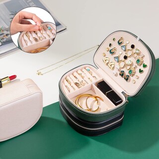 Foto 7 | Joyero Procase, Tamaño Viaje, Piel Sintética Con Forma De Concha Marina - Venta Internacional.