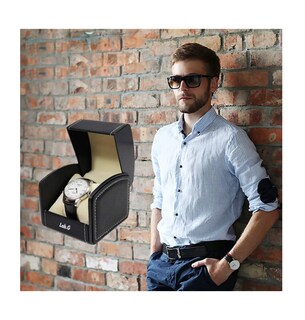 Foto 5 | Estuche Porta Relojes Negro/beige