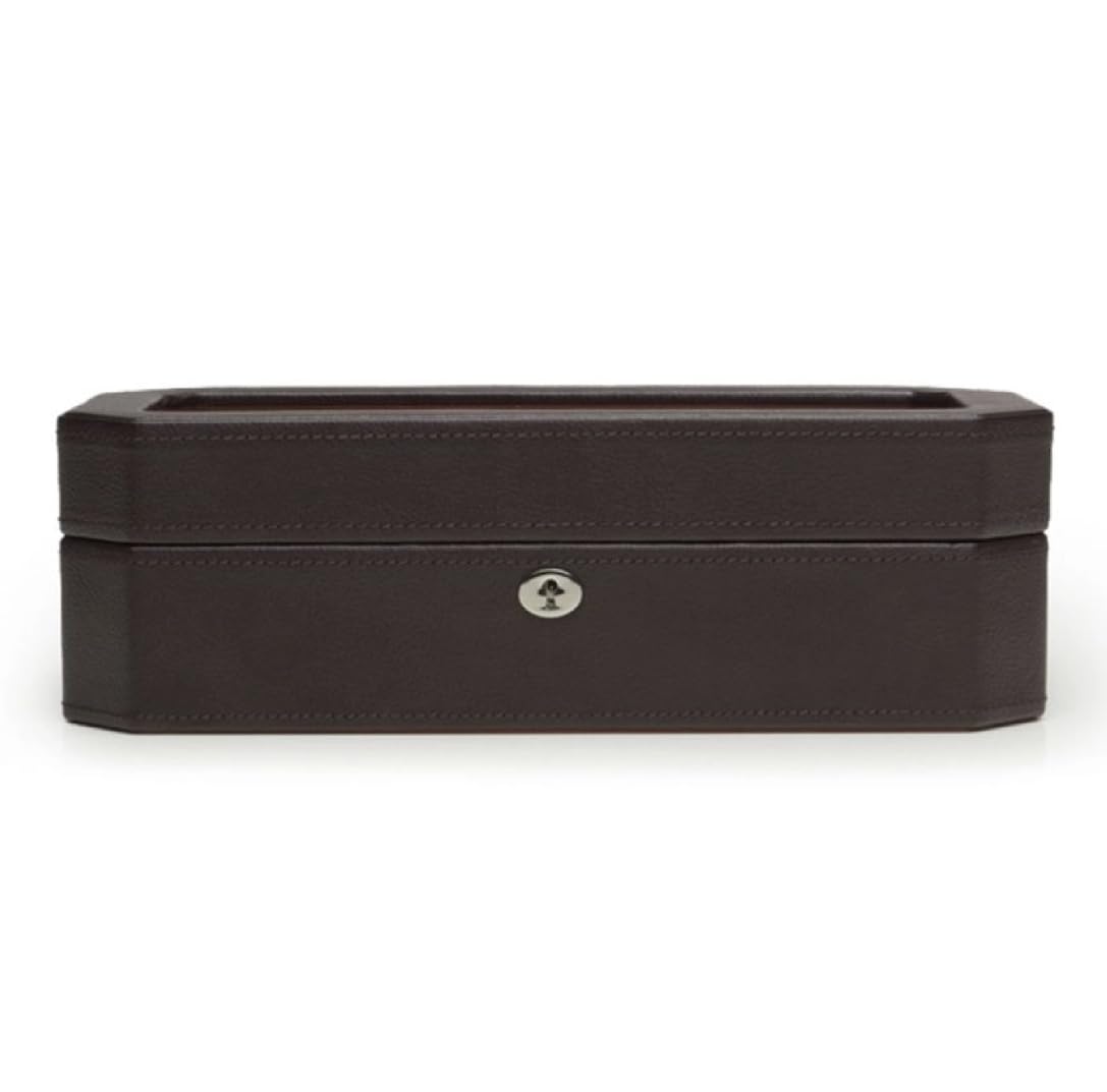 Foto 2 pulgar | Caja De Relojes Wolf Windsor De 5 Piezas De Cuero Vegano Marrón/naranja - Venta Internacional.
