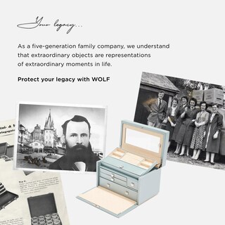 Foto 6 | Caja De Relojes Wolf Windsor De 5 Piezas De Cuero Vegano Marrón/naranja - Venta Internacional.