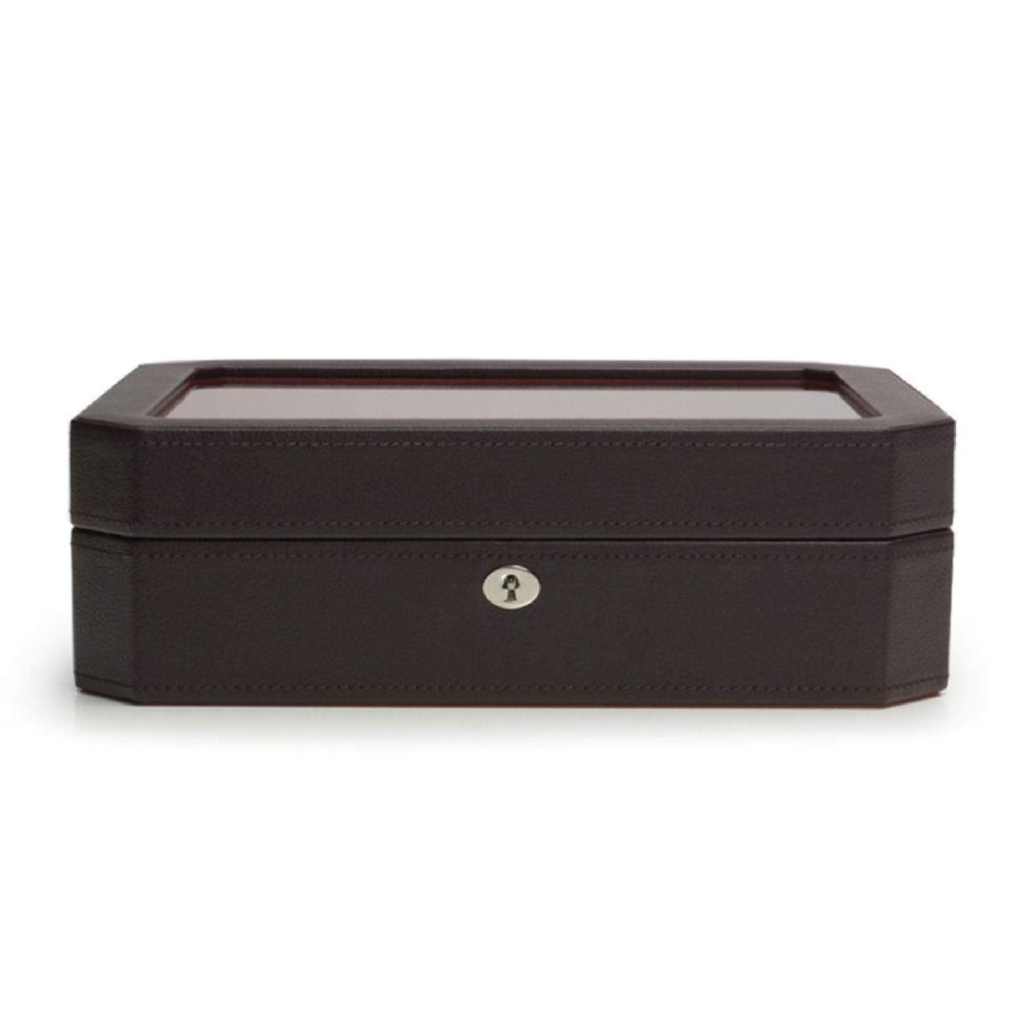 Foto 2 pulgar | Caja De Relojes Wolf Windsor De 10 Piezas De Cuero Vegano Marrón/naranja - Venta Internacional.