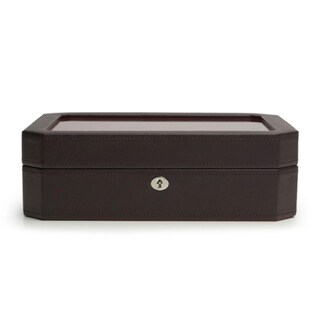 Foto 1 | Caja De Relojes Wolf Windsor De 10 Piezas De Cuero Vegano Marrón/naranja - Venta Internacional.