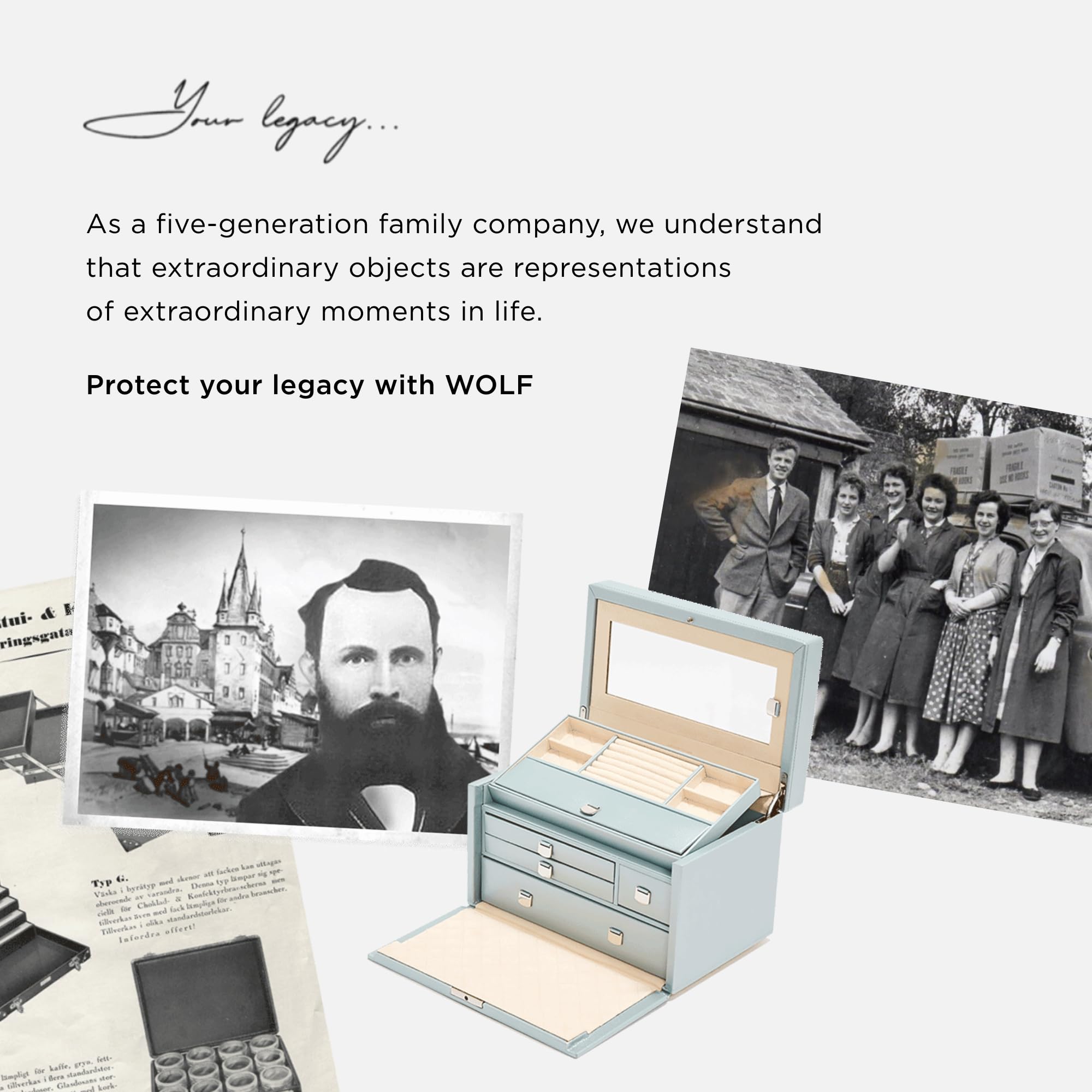 Foto 7 pulgar | Estuche De Viaje Para Joyas Wolf Zoe Indigo Con Espejo Y Bolsa Con Cierre - Venta Internacional.