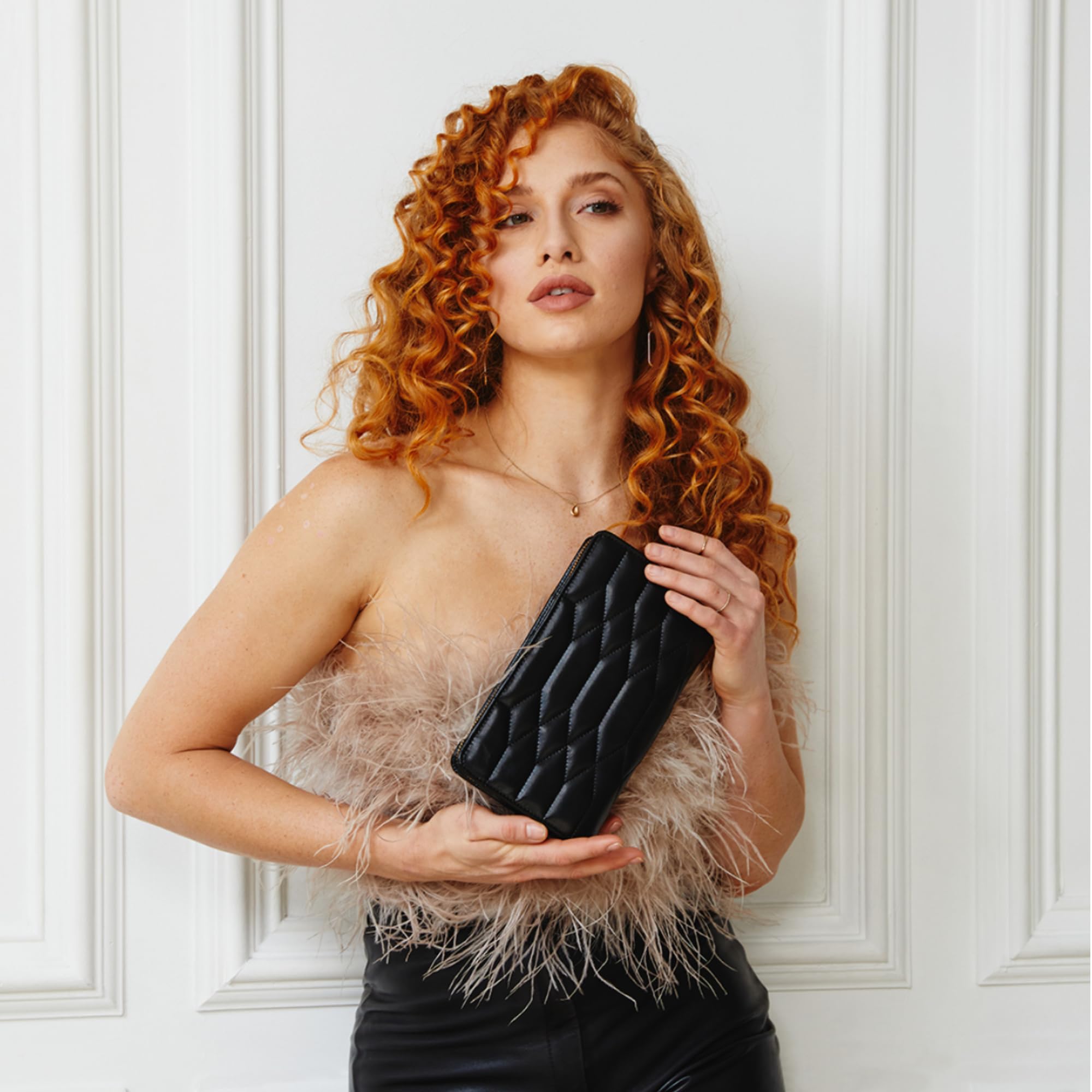 Foto 5 | Portafolio De Joyas Wolf Caroline Large De Piel Negra - Venta Internacional.