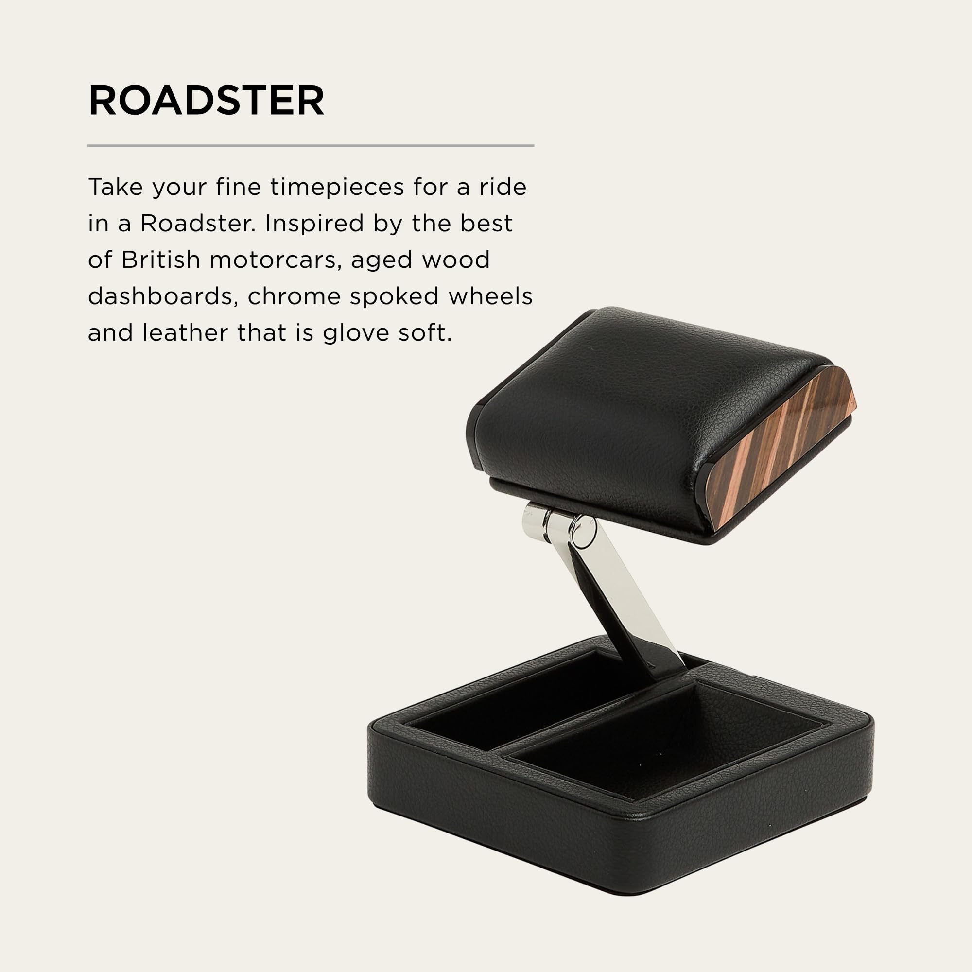 Foto 3 pulgar | Soporte Para Reloj Wolf Roadster Single Travel  Piel Vegana Negra - Venta Internacional.