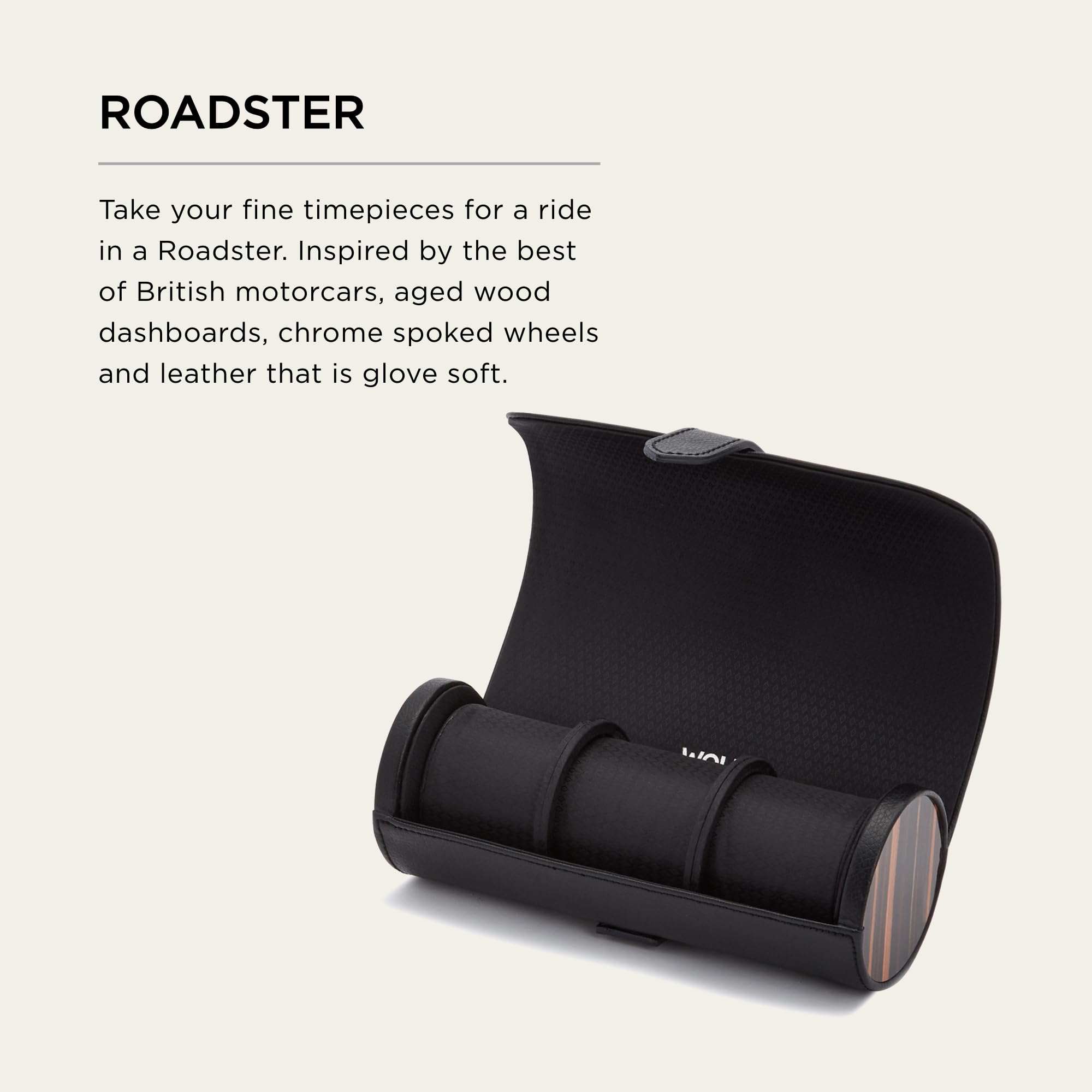 Foto 2 | Reloj Roll Wolf Roadster Roadster De Cuero Vegano Negro - Venta Internacional.