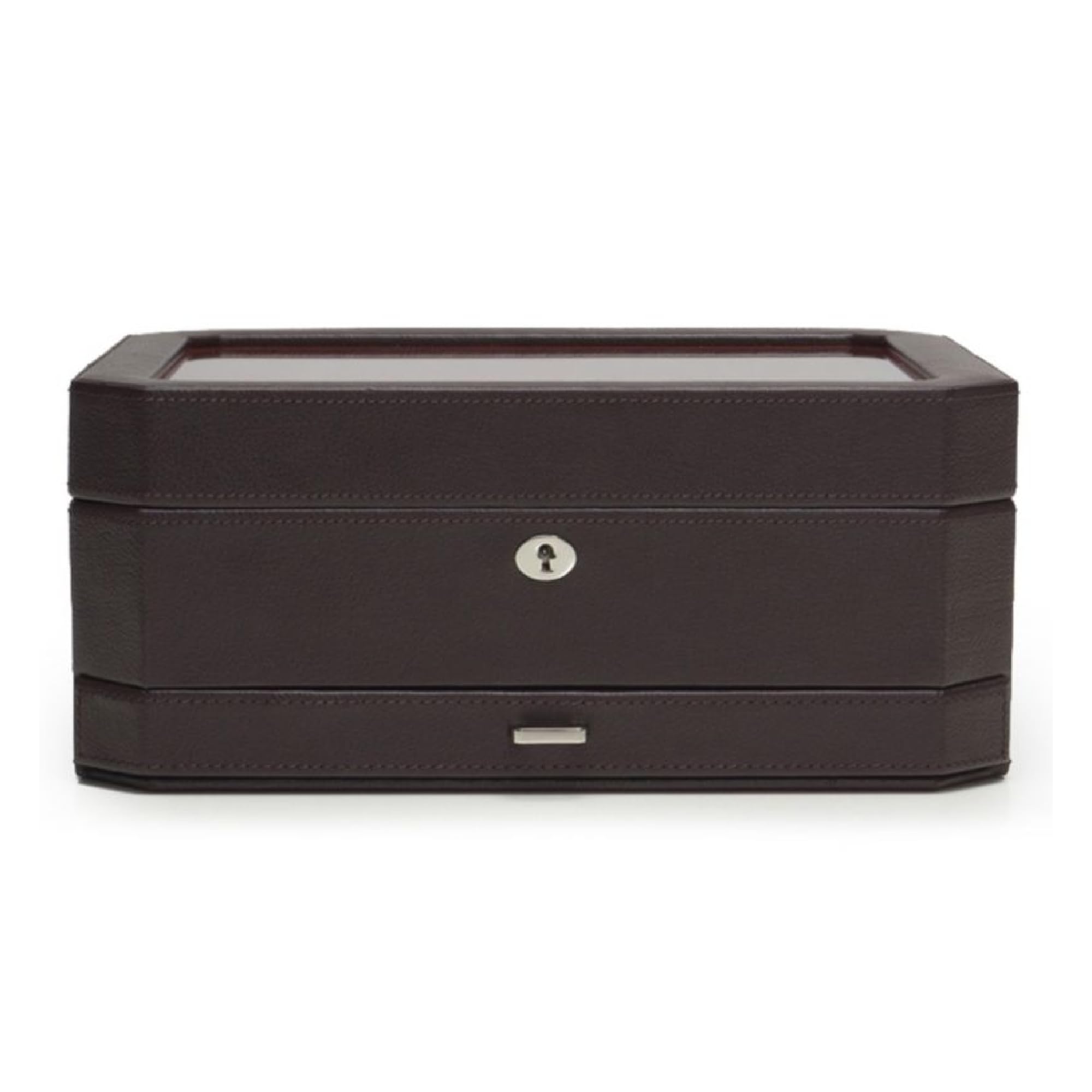 Foto 2 pulgar | Caja Para Relojes Wolf Windsor De 10 Piezas Con Cajón Marrón/naranja - Venta Internacional.