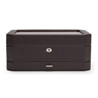 Foto 1 | Caja Para Relojes Wolf Windsor De 10 Piezas Con Cajón Marrón/naranja - Venta Internacional.