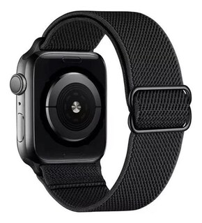 Foto 2 | Correa Qoknul color Negro para Apple Watch 42 44 MM de Nylon Elástica