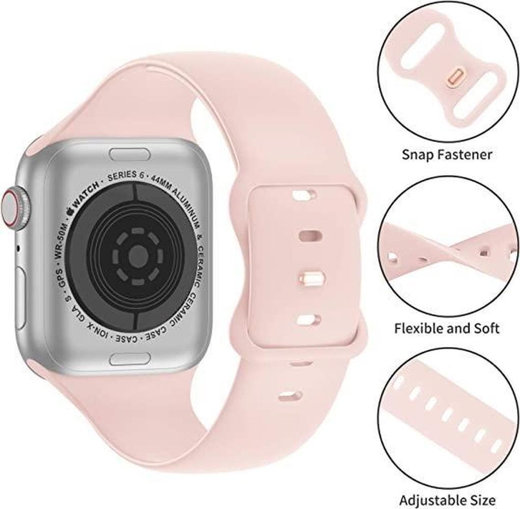 Foto 4 pulgar | Correa Qoknul color Rosa para Apple Watch Sport 38 40 MM