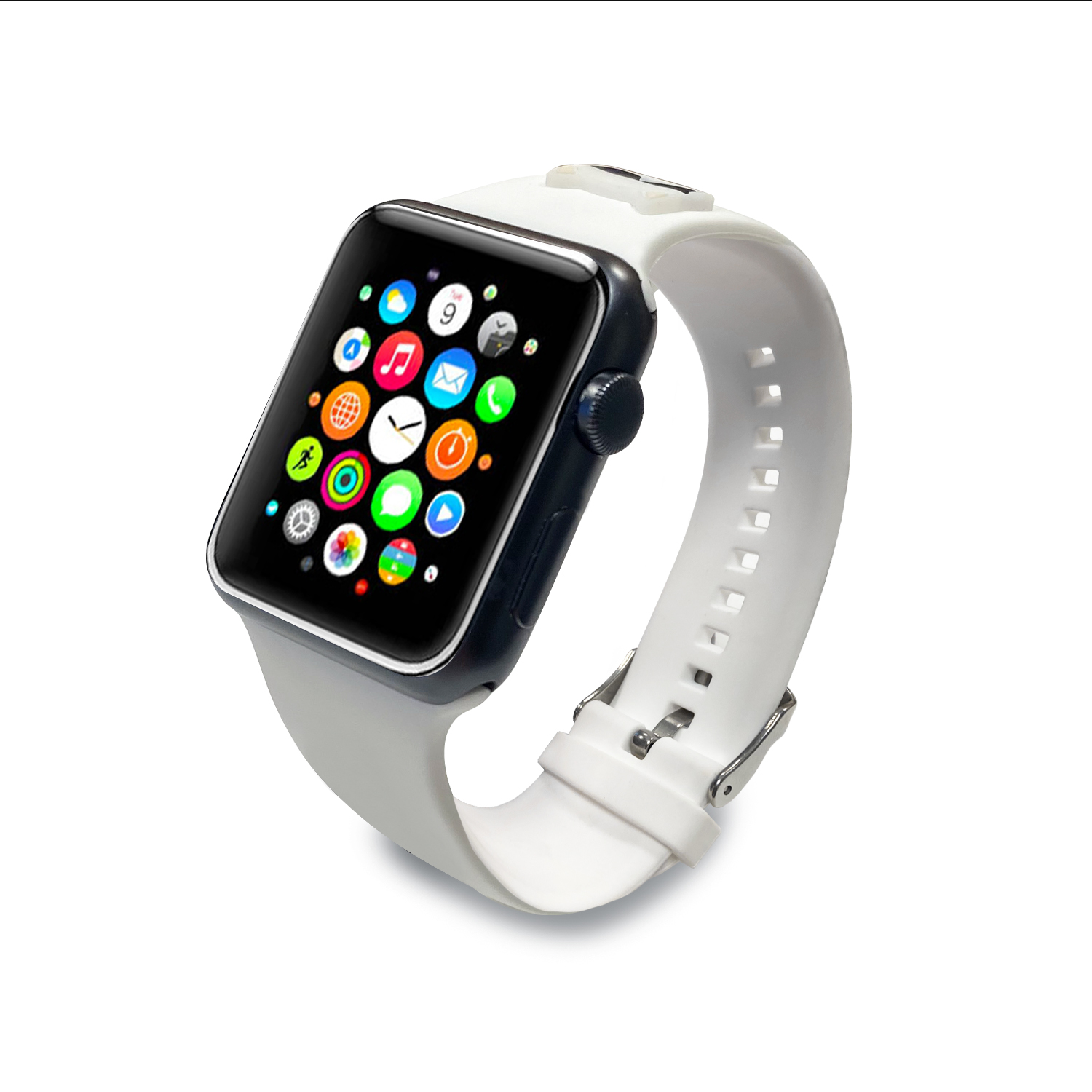 Foto 4 pulgar | Correa Karl Lager Silicón Para Apple Watch 42/44 Mm - Blanca