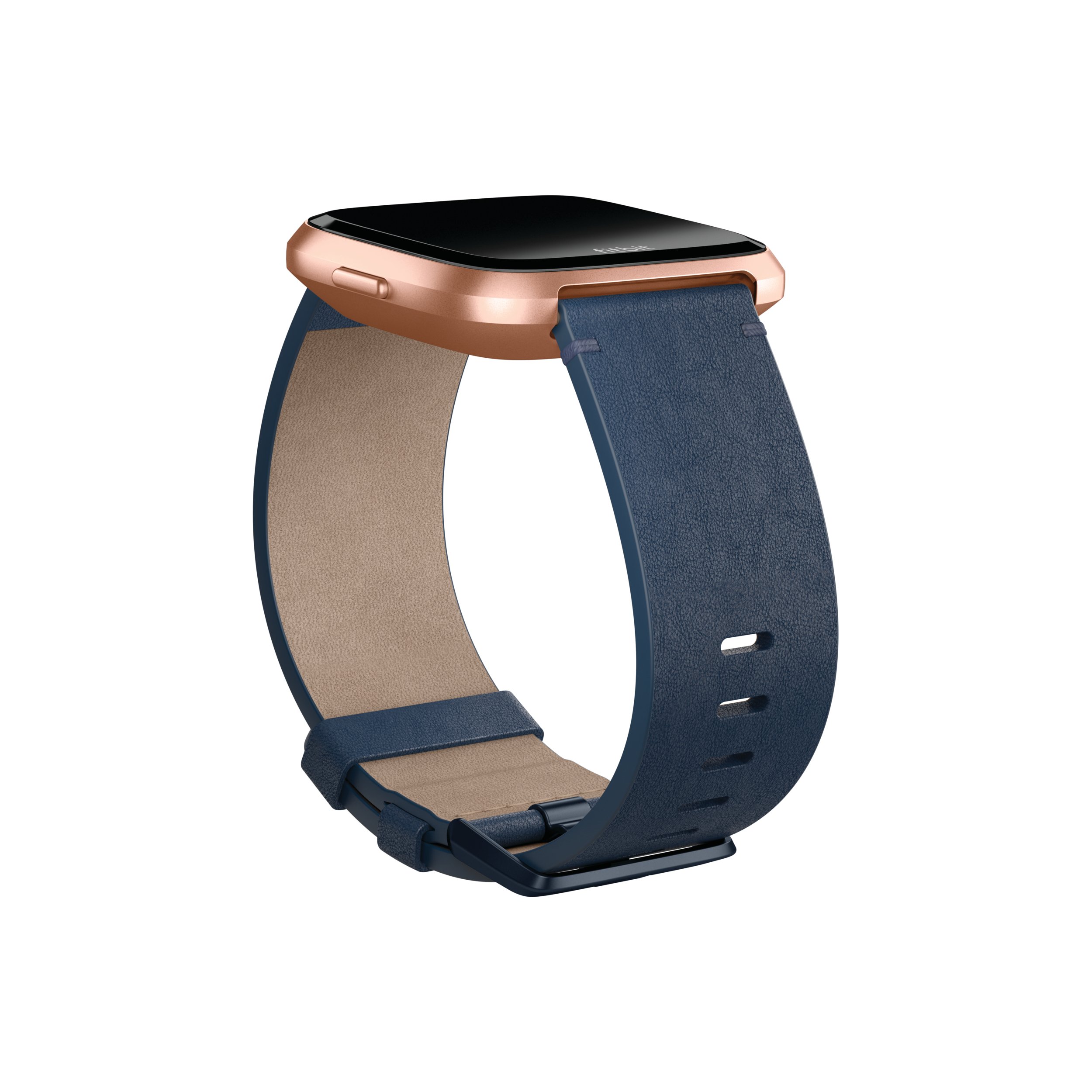Foto 3 pulgar | Correa Accesoria Para Fitbit Versa Family, Piel De Primera Calidad, Color Azul L - Venta Internacional.