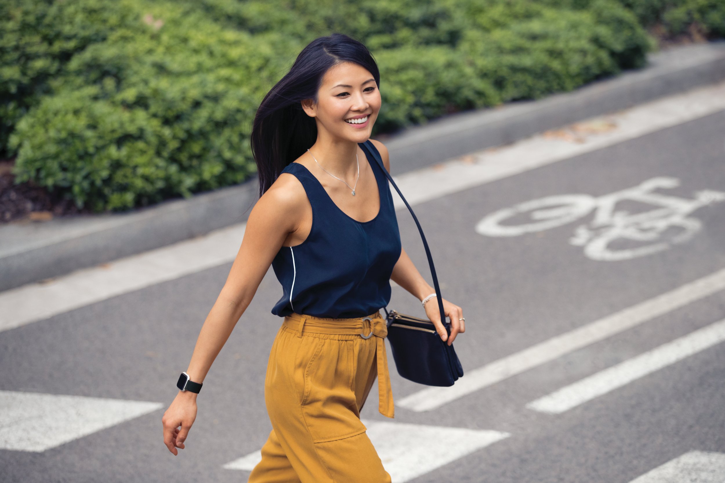 Foto 5 | Correa Accesoria Para Fitbit Versa Family, Piel De Primera Calidad, Color Azul L - Venta Internacional.