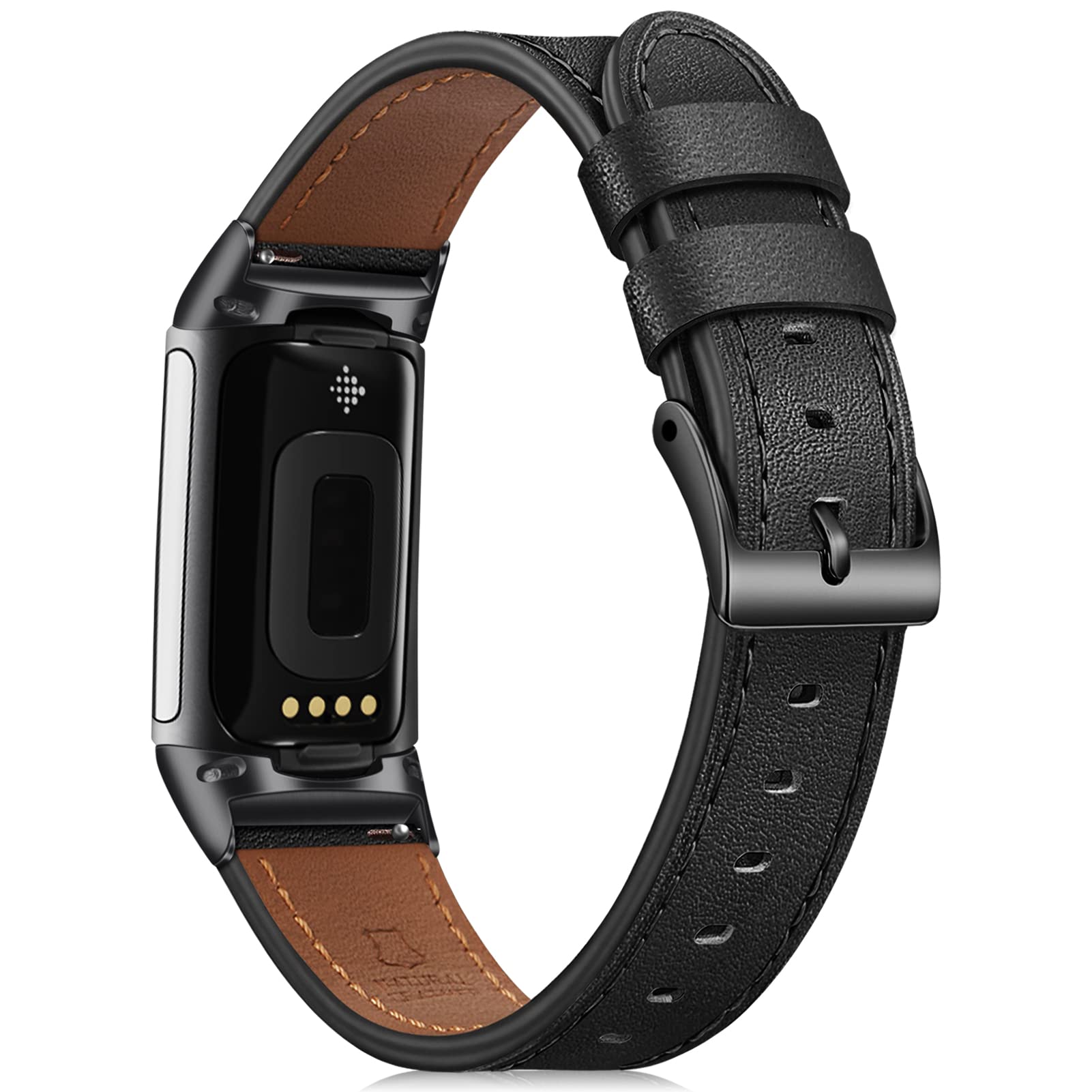 Foto 3 pulgar | Correa de Cuero Genuino Fitbit Charge 6/5 - Venta Internacional