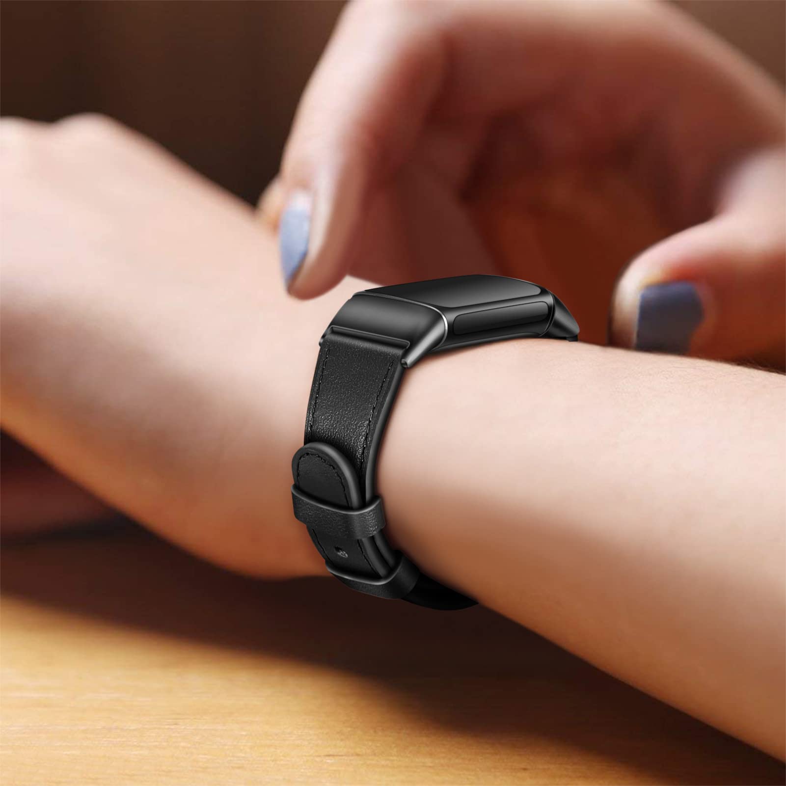 Foto 5 pulgar | Correa de Cuero Genuino Fitbit Charge 6/5 - Venta Internacional