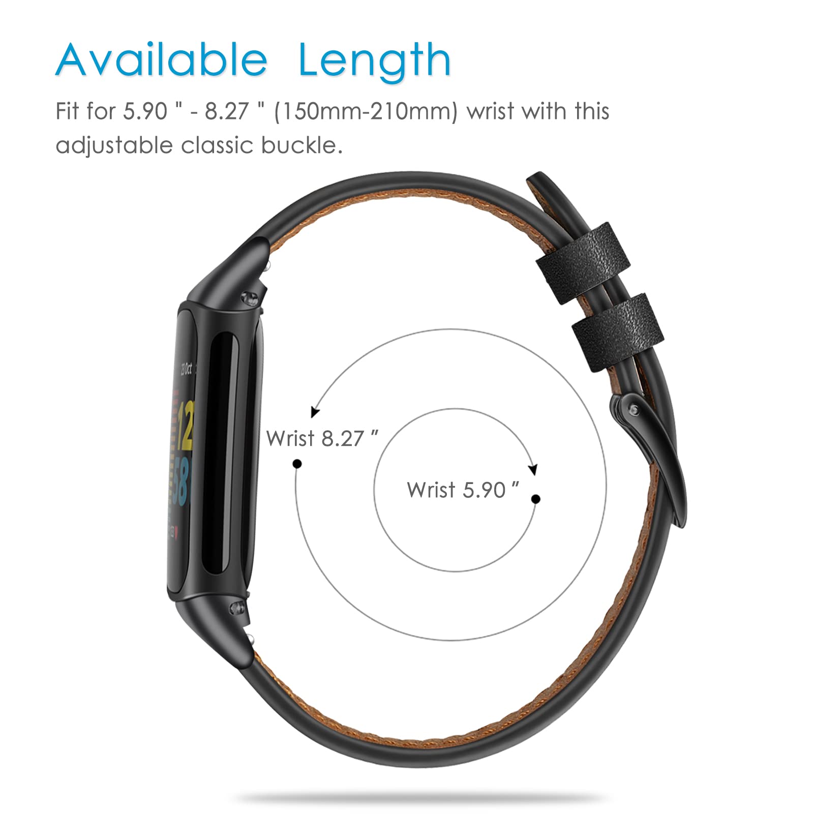 Foto 8 pulgar | Correa de Cuero Genuino Fitbit Charge 6/5 - Venta Internacional