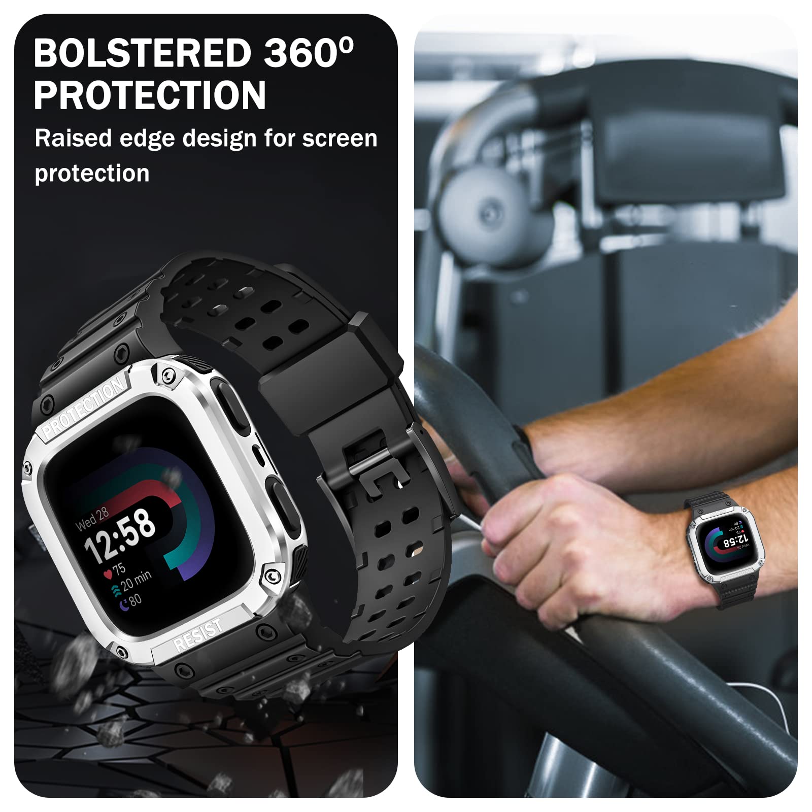 Foto 4 | Correa Con Funda Compatible Con Fitbit Versa 4/3/2/1/versa Lite - Venta Internacional.
