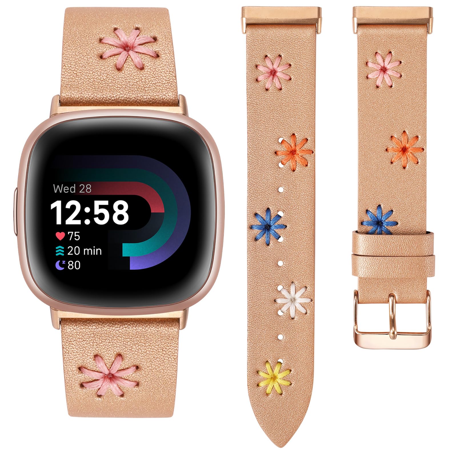 Foto 2 pulgar | Correa De Piel Wearlizer Para Fitbit Versa 4/3/sense 2 - Venta Internacional.