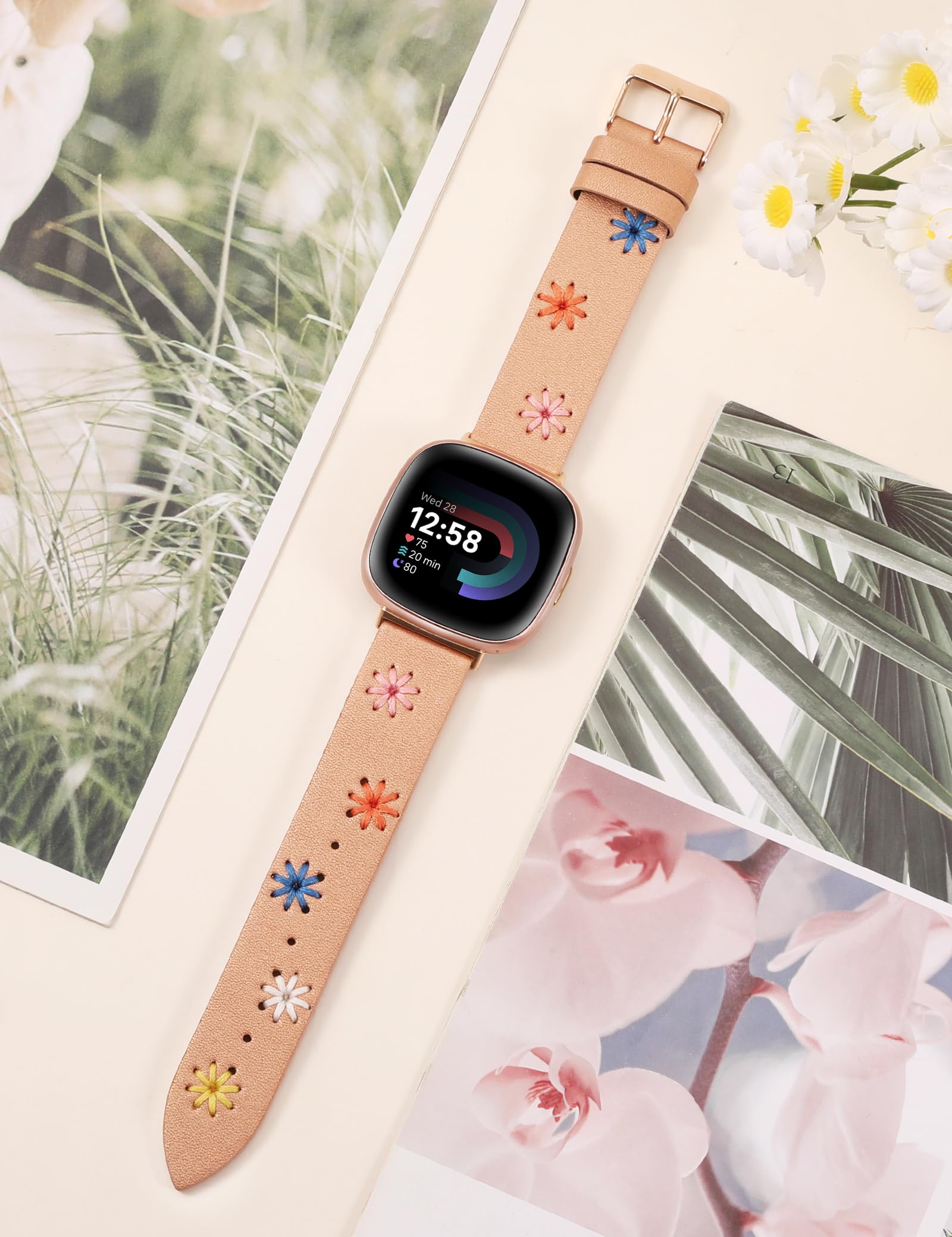 Foto 5 pulgar | Correa De Piel Wearlizer Para Fitbit Versa 4/3/sense 2 - Venta Internacional.