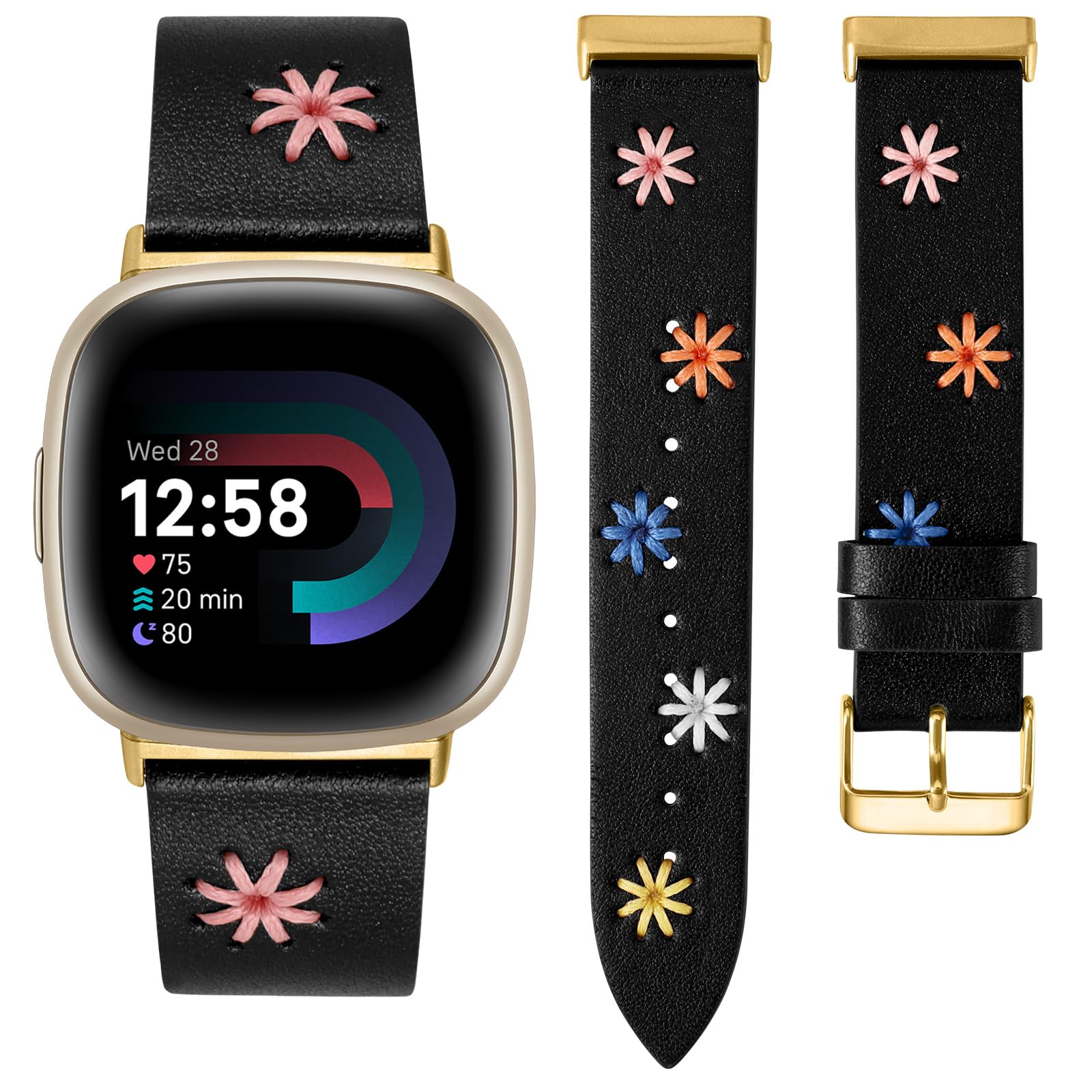 Foto 2 pulgar | Correa De Piel Wearlizer Para Fitbit Versa 4/3/sense 2 - Venta Internacional.