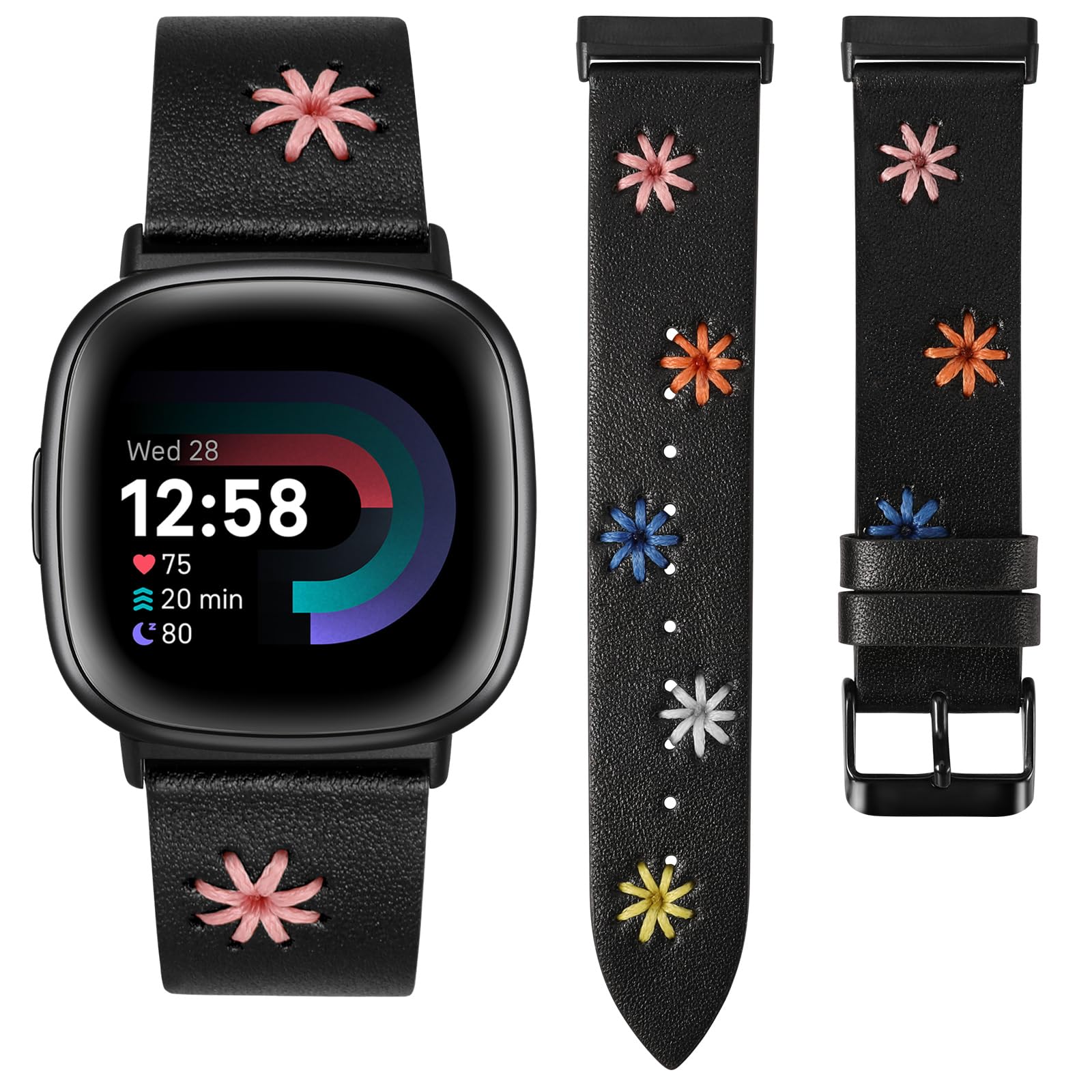 Foto 1 | Correa De Piel Wearlizer Para Fitbit Versa 4/3/sense 2 - Venta Internacional.