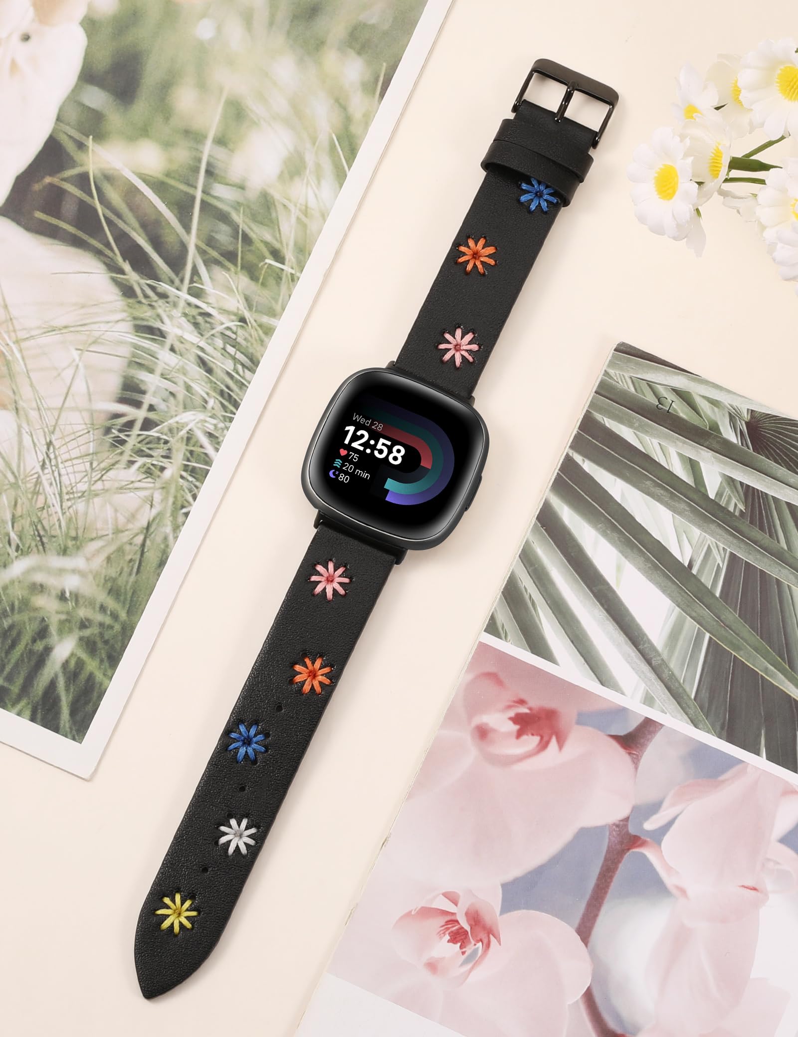 Foto 4 | Correa De Piel Wearlizer Para Fitbit Versa 4/3/sense 2 - Venta Internacional.