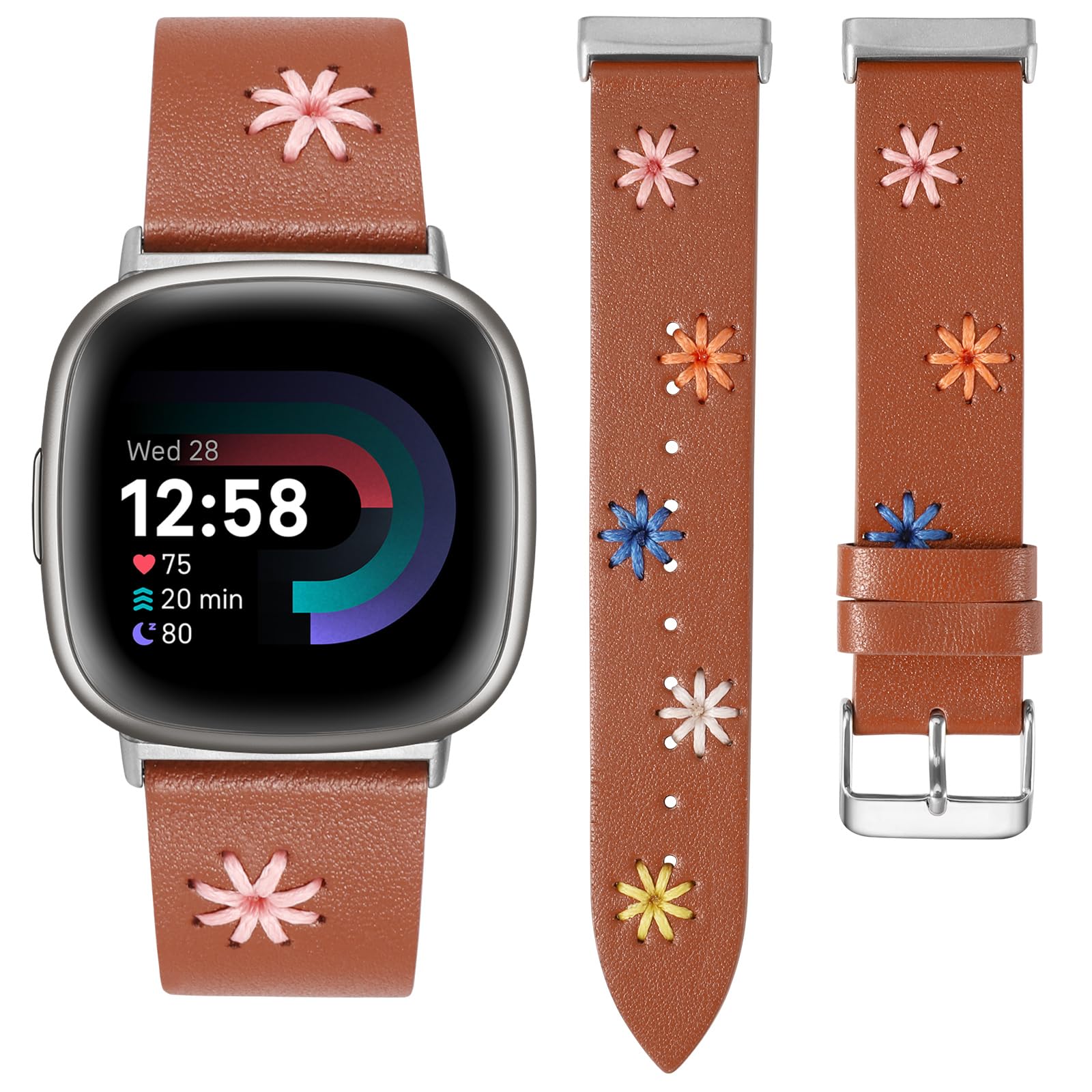 Foto 2 pulgar | Correa De Piel Wearlizer Para Fitbit Versa 4/3/sense 2 - Venta Internacional.