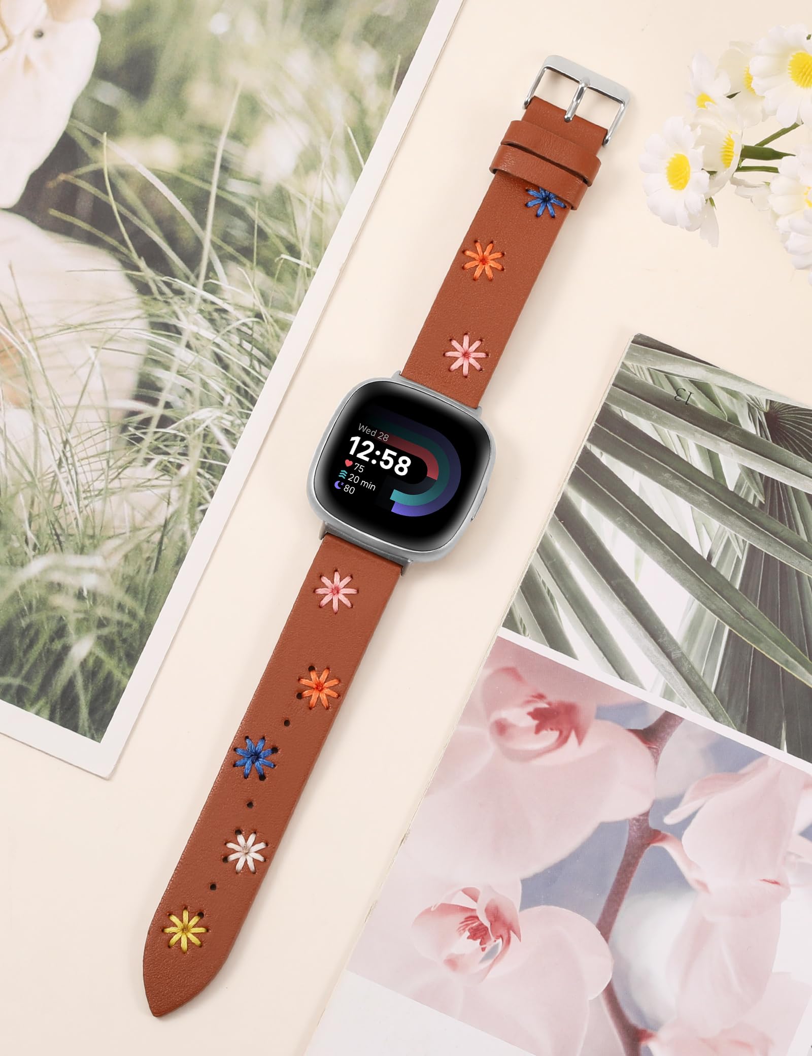 Foto 5 pulgar | Correa De Piel Wearlizer Para Fitbit Versa 4/3/sense 2 - Venta Internacional.