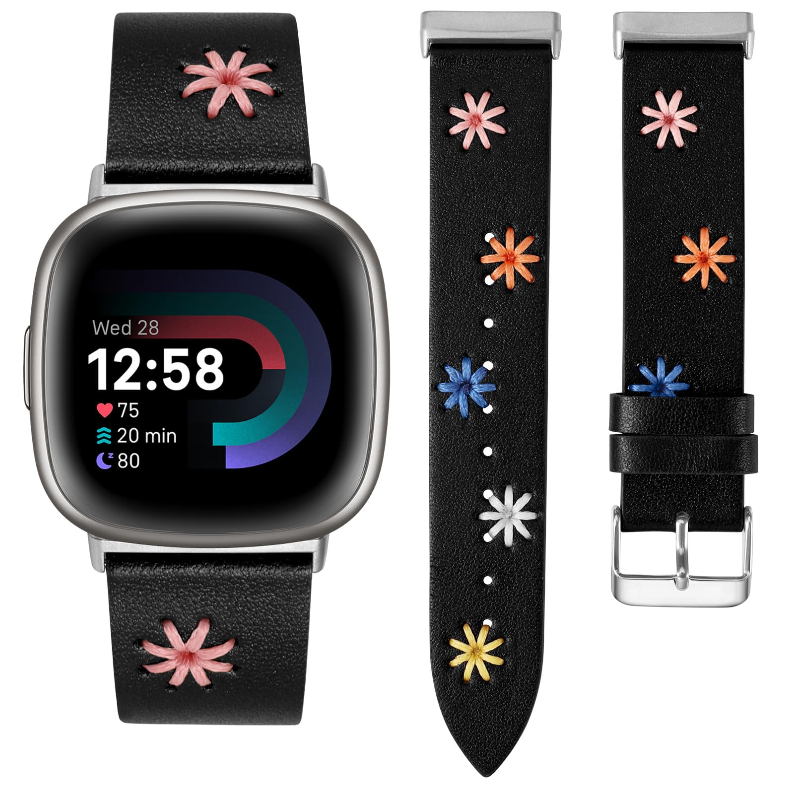 Foto 2 pulgar | Correa De Piel Wearlizer Para Fitbit Versa 4/3/sense 2 - Venta Internacional.