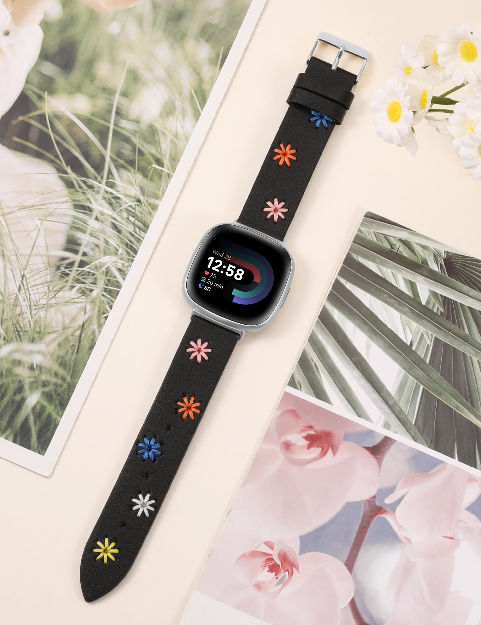 Foto 4 | Correa De Piel Wearlizer Para Fitbit Versa 4/3/sense 2 - Venta Internacional.
