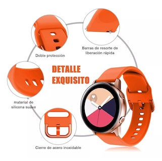 Foto 2 | Correa Para Huawei Watch Gt2 3 Para Samsung Active 4 Pzs, Negro + Azul + Rojo + Naranja