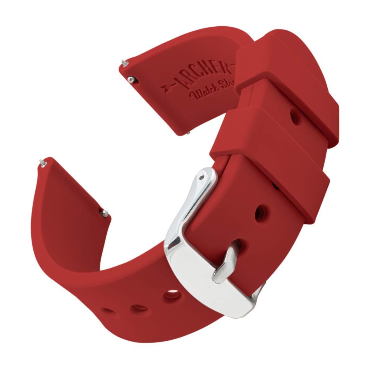 Correa de Reloj Archer Silicone Quick Release Rojo Veneciano 20 mm - Venta Internacional