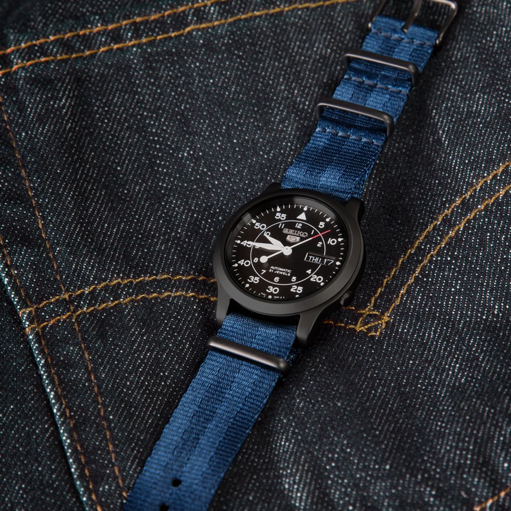 Foto 8 pulgar | Correa de Reloj Archer Nailon Tejido Azul 18 mm - Venta Internacional