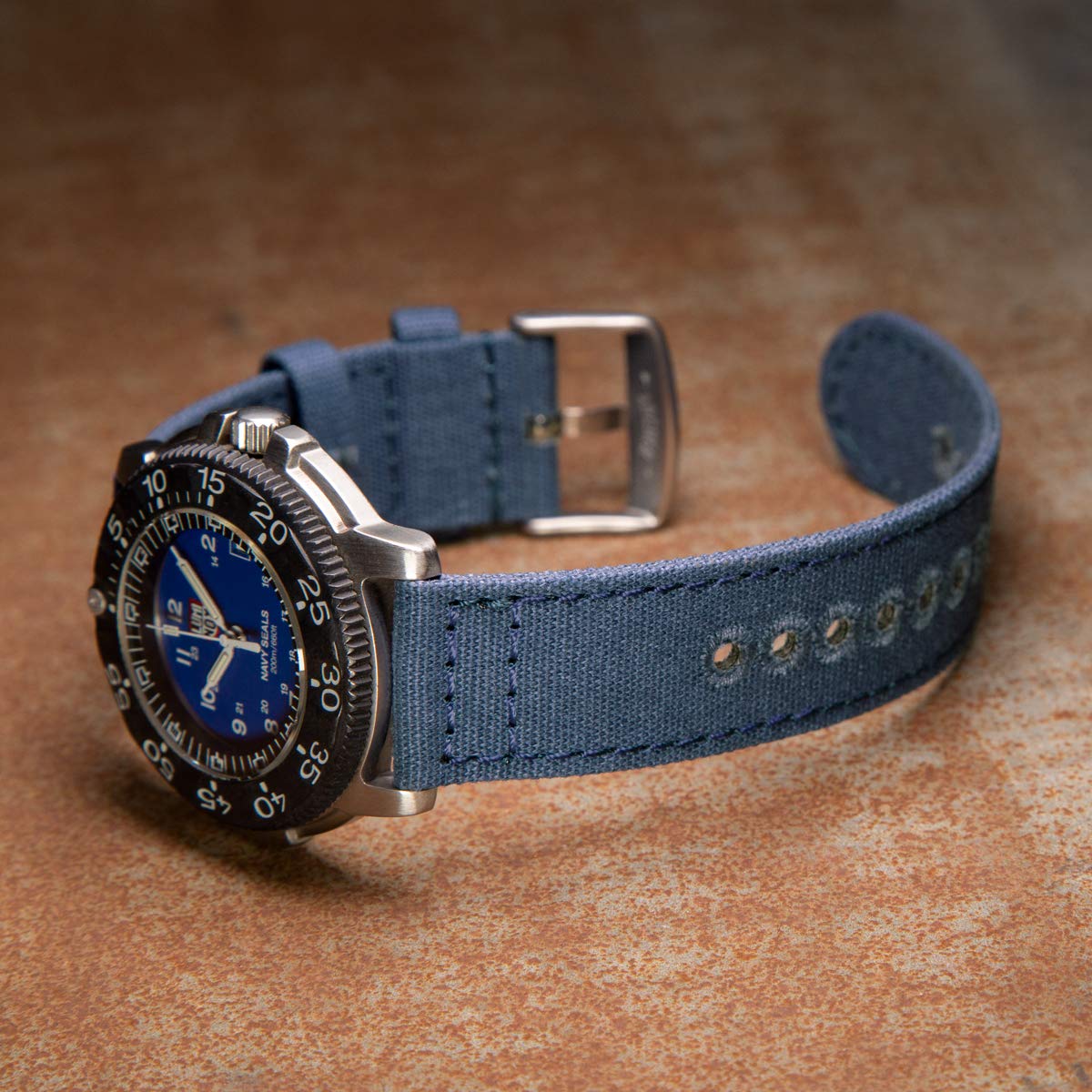 Foto 5 pulgar | Relojes Archer Canvas Quick Release Azul 20 mm - Venta Internacional