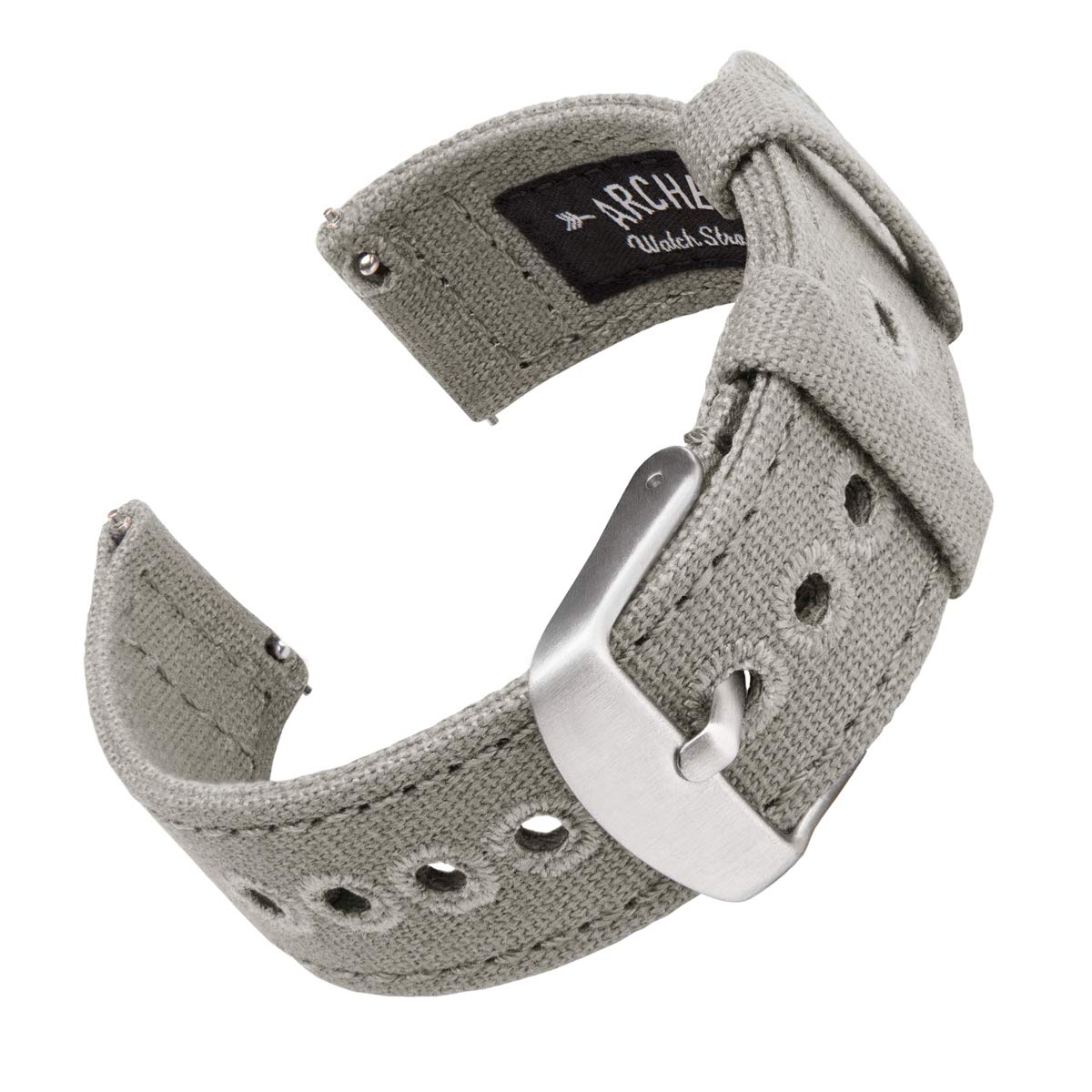 Foto 2 pulgar | Pulseras de Reloj Archer Canvas Quick Release Gris Ceniza 22 mm - Venta Internacional