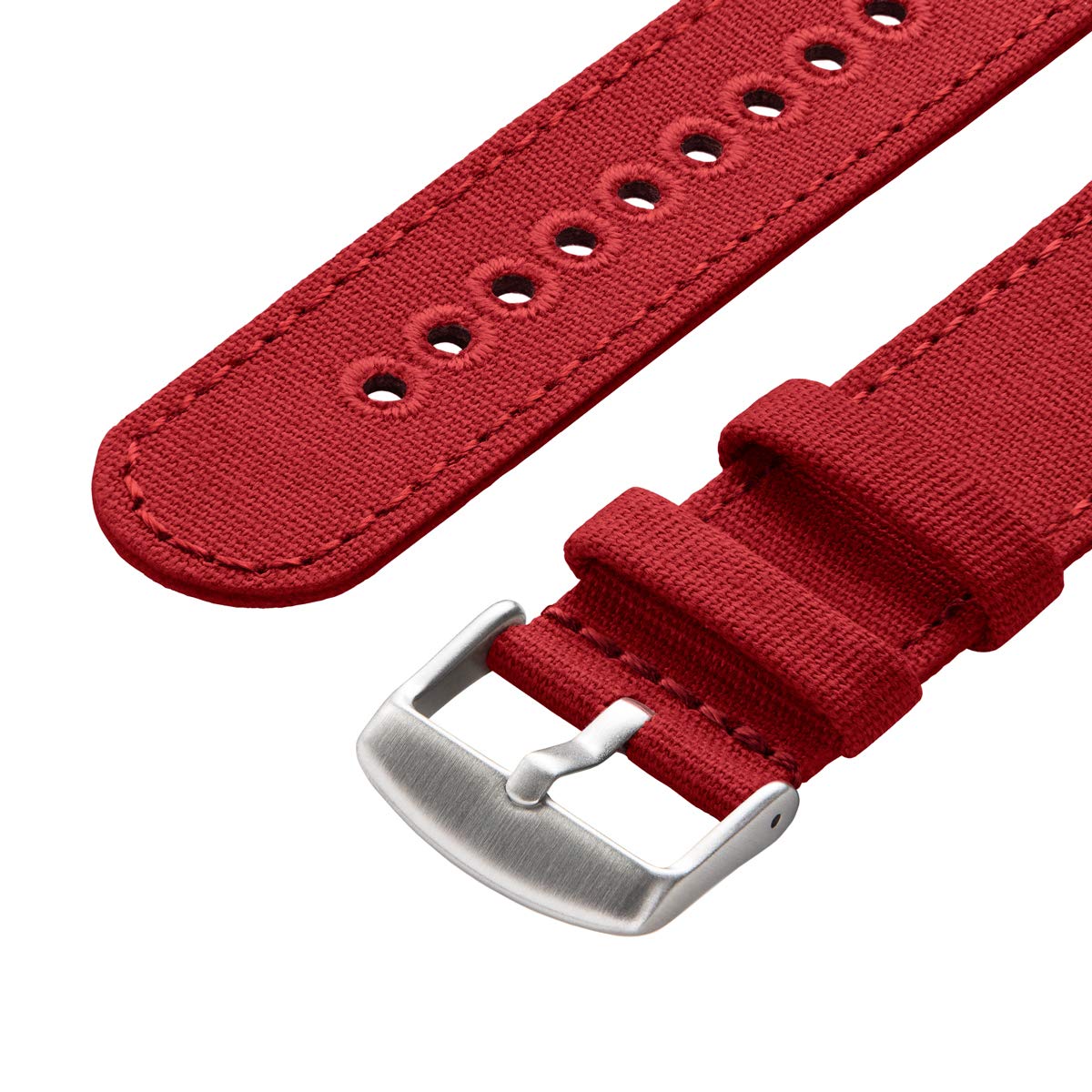 Foto 3 pulgar | Pulsera de Reloj Archer Canvas Rojo Quick Release 18 mm - Venta Internacional