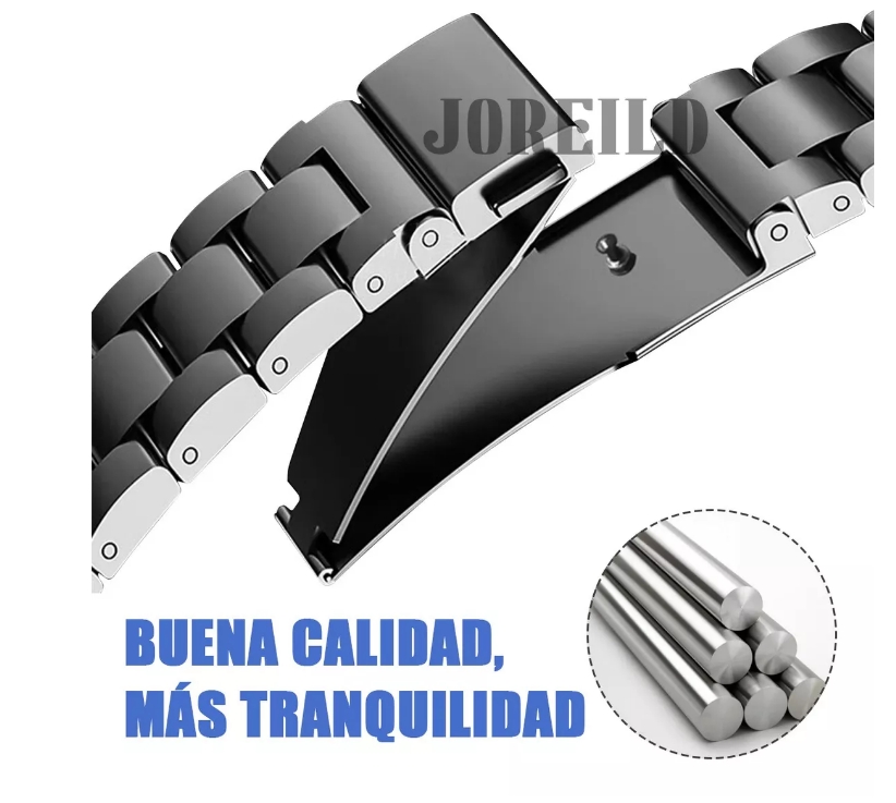 Foto 3 pulgar | Correa De Acero Inoxidable Para Huawei Watch Fit 3 Con Case